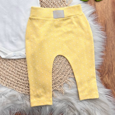 Conj. de Malha 3 peças - Casinha de Passarinho - Amarelo e Off White